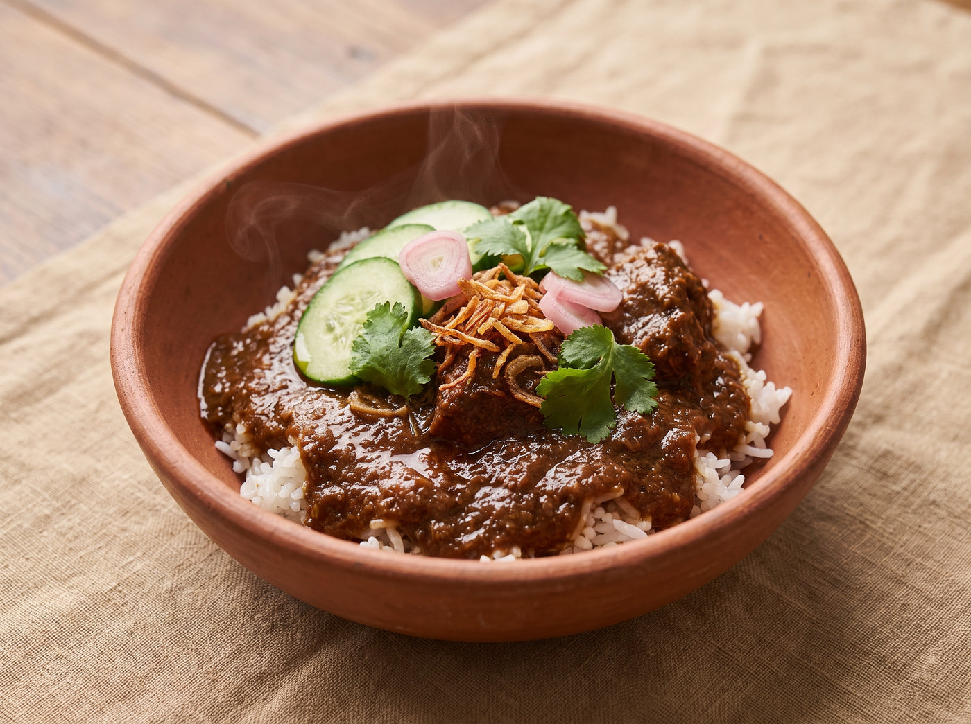 Coconut Rendang Rice Bowl — Ten Minutes, Zero Compromise