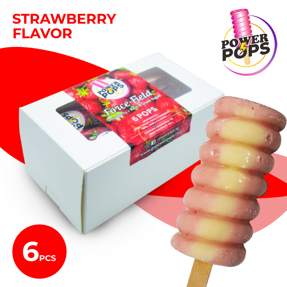 Force Field Strawberry And Basil Yogurt Pops