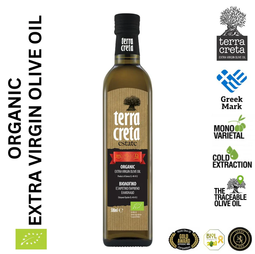 Terra Creta Estate Organic Greek Extra Virgin Olive Oil