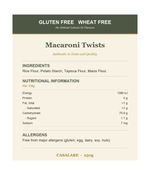 Macaroni Twists - Ingredients, Nutritional Information and Allergens