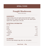Funghi Mushroom Pasta Sauce - Ingredients, Nutritional Information and Allergens