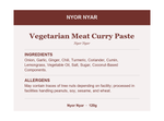 Vegetarian Meat Curry Paste - Ingredients and Allergens