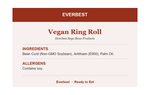 Vegan Ring Roll - Ingredients and Allergens